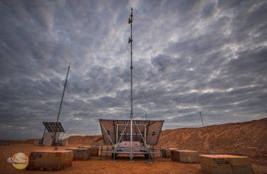 CipherTel mobile communications trailer deployed at a remote mining operation