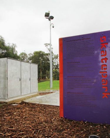 Wireless CCTV camera installed by CipherTel at a shire public space in Collie